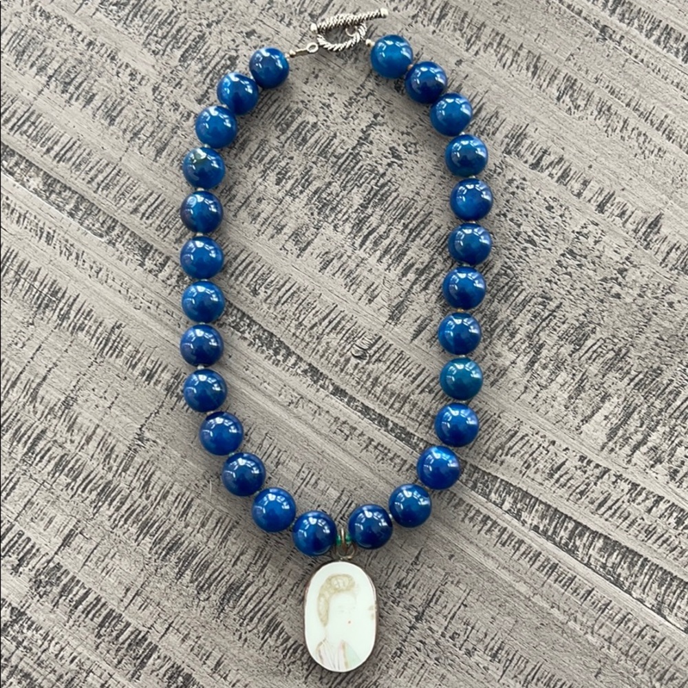 CUSTOM BLUEBERRY JADE NECKLACE